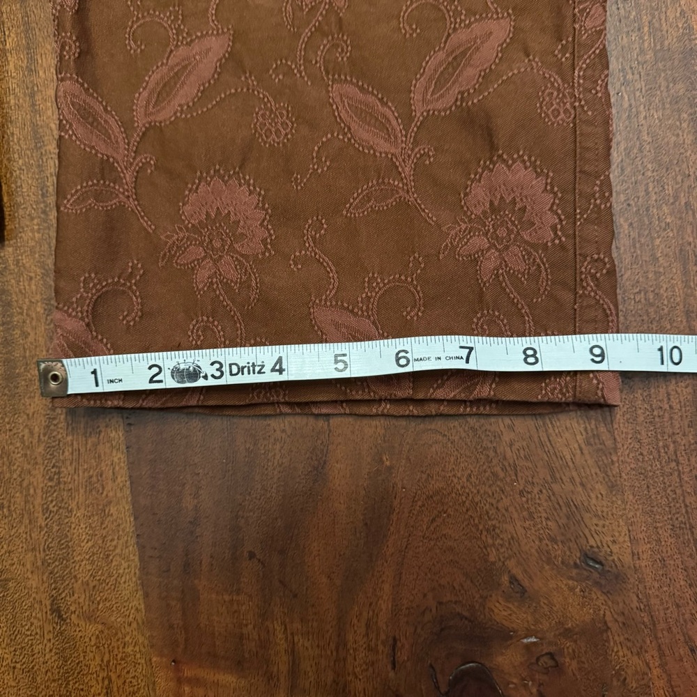 Multiples Terracotta Embroidered Slacks/Pants - Picture 9 of 9